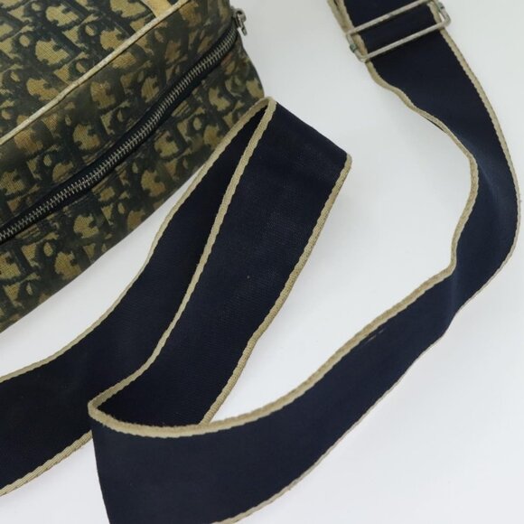 Authentic Christian Dior Trotter Canvas Shoulder Bag Navy Silver - Picture 14 of 16